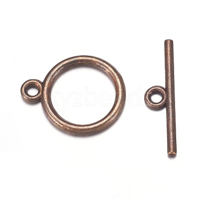 Tibetan Style Toggle Clasps TIBEP-A12208-R-FF-1