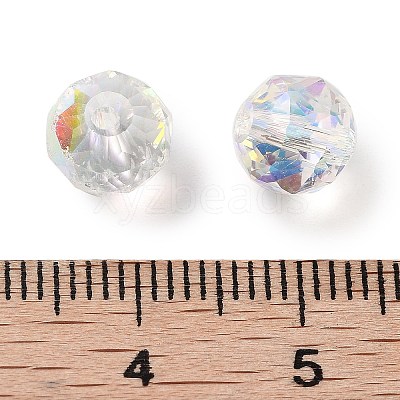 Electroplate Round Glass Beads EGLA-A043-01-AB02-1