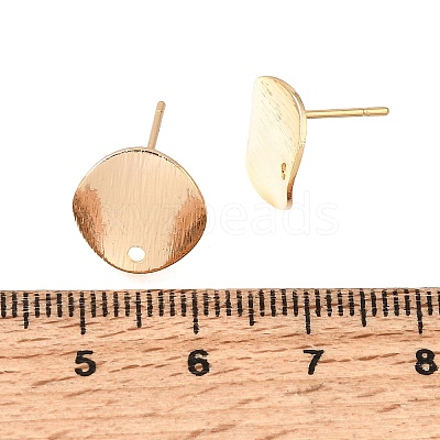 Brass Stud Earring Findings KK-CBA2395-13G-1