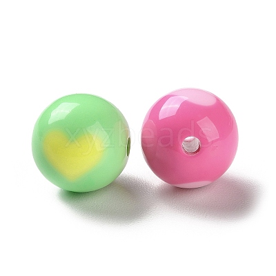 Two Tone Opaque Acrylic Beads SACR-I005-07C-1