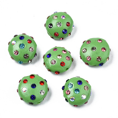 Polymer Clay Rhinestone Beads RB-S056-27J-1
