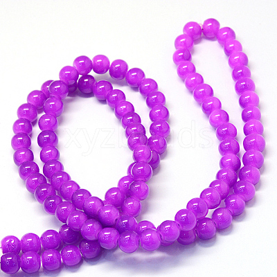 Baking Paint Imitation Jade Glass Round Bead Strands LS-DGLA-Q021-10mm-27-1