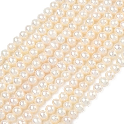 Natural Cultured Freshwater Pearl Beads Strands PEAR-L034-06D-1