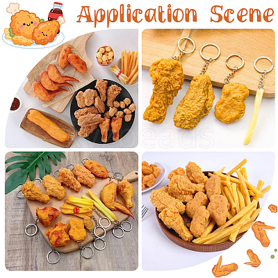 6Pcs Artificial Plastic Fried Chicken Leg Model DJEW-SC0001-17A-1