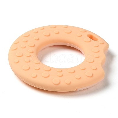 Donut Food Grade Eco-Friendly Silicone Focal Beads SIL-Q023-01C-1