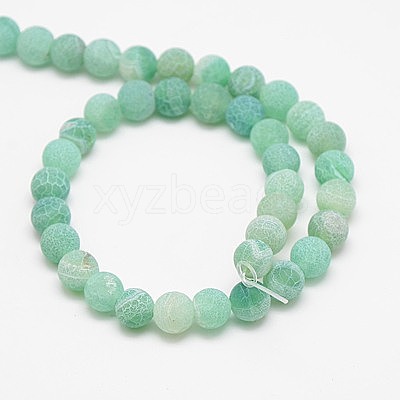 Natural Weathered Agate Beads Strands G-G589-6mm-08-1