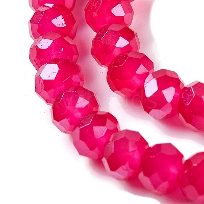 Baking Electroplate Glass Beads Strands X1-DGLA-A039-J10mm-B21-1