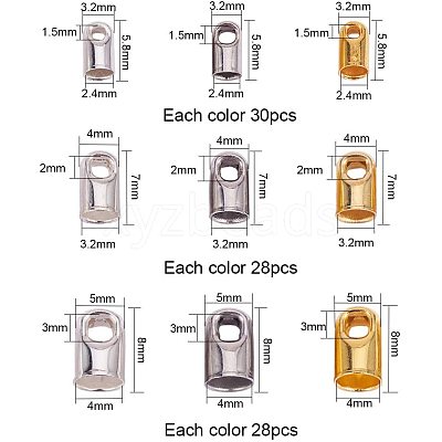 Brass Cord Ends KK-PH0035-22-1