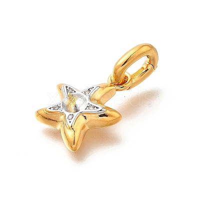 Brass Micro Pave Cubic Zirconia Pendants KK-S517-01A-G-1