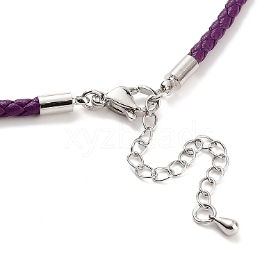 Braided Round Imitation Leather Bracelets Making BJEW-H610-01P-10-1