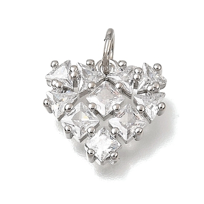 Brass Pave Cubic Zirconia Charms CU-CBAEEA8-13A-P-1