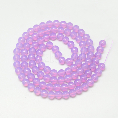 Baking Paint Glass Beads Strands X-DGLA-Q023-6mm-DB18-1