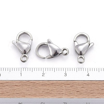 Tarnish Resistant 304 Stainless Steel Lobster Claw Clasps STAS-F182-01P-A-1