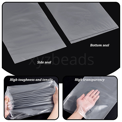 100Pcs Rectangle PE Plastic Film Storage Bags ABAG-WH0038-81B-1