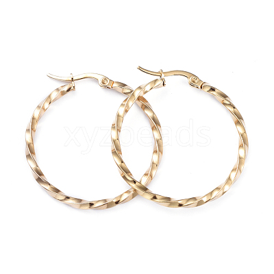 201 Stainless Steel Hoop Earrings EJEW-I245-07A-1