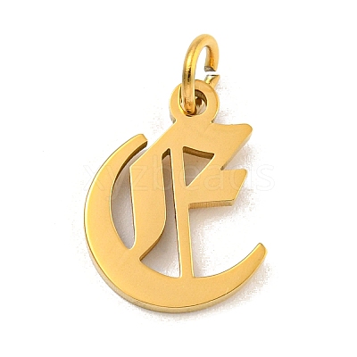 Ion Plating(IP) 304 Stainless Steel Charms STAS-I010-01G-E-1