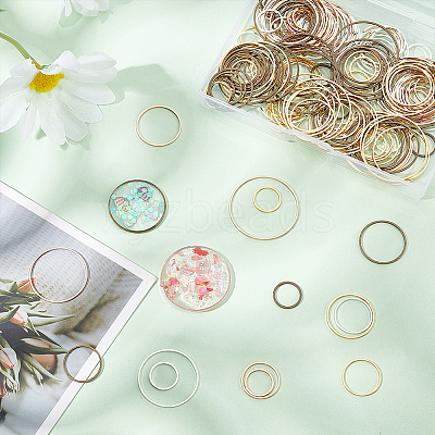 200Pcs 20 Style Brass Linking Rings KK-CA0003-54-1