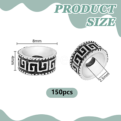 150Pcs Tibetan Style Alloy Beads TIBEB-HY0001-21-1