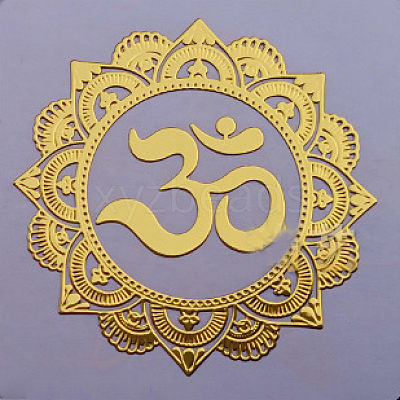 Chakra Theme Self Adhesive Brass Stickers DIY-OC0002-40B-1