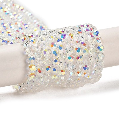 Electroplate Glass Beads Strands X-EGLA-D030-13-1