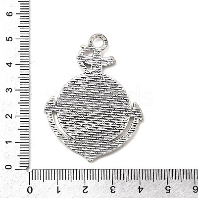 Tibetan Style Zinc Alloy Anchor Pendant Cabochons Settings TIBEP-R334-258AS-RS-1