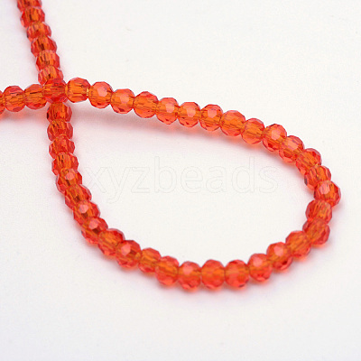 Transparent Glass Bead Strands GLAA-R166-4mm-01B-1
