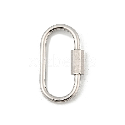 Non-Tarnish 304 Stainless Steel Screw Carabiner Lock Charms STAS-H107-04D-P-1