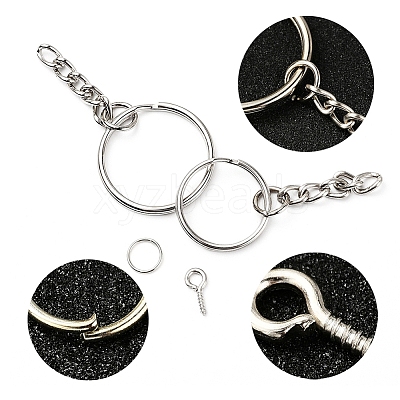 300Pcs 6 Style Keychain Clasps Set IFIN-YW0001-22-1