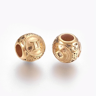 316 Surgical Stainless Steel European Beads STAS-F195-128G-12-1