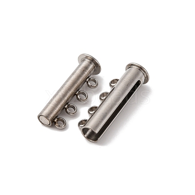 304 Stainless Steel Slide Lock Clasps STAS-A117-07B-P-1