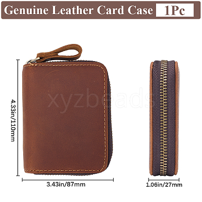 Rectangle Leather Credit Card Wallets for Women Men AJEW-WH20001-31A-1