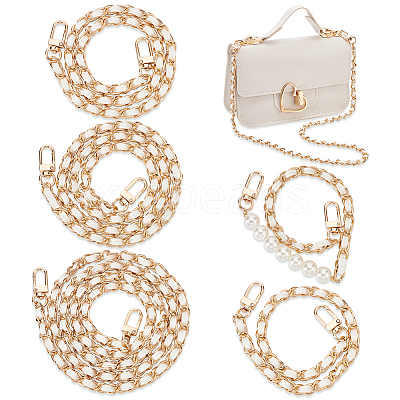 5Pcs 5 Styles Imitation Leather Purse Chains FIND-WR0009-59C-1