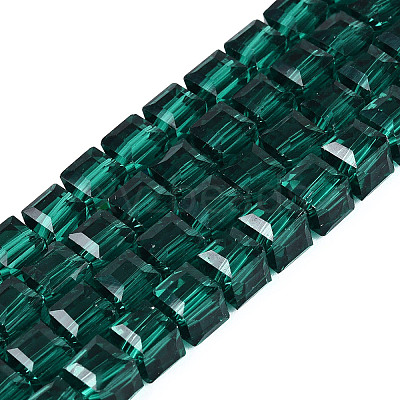 Transparent Glass Beads Strands GLAA-R041-8x8mm-A16-1