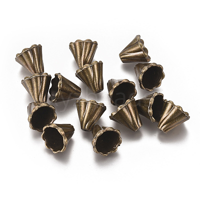 Tibetan Style Bead Cone TIBEB-EA10181YKG-AB-FF-1