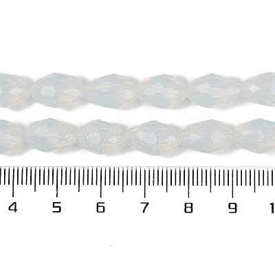 Electroplate Imitation Jade Glass Beads Strands EGLA-N013-J8mm-D02-1