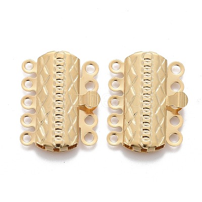 304 Stainless Steel Box Clasps STAS-P249-03G-1