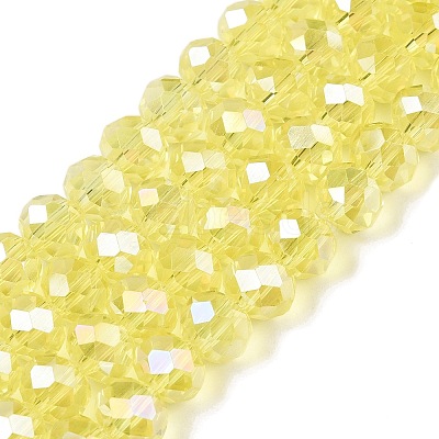 Electroplate Glass Beads Strands X-EGLA-A044-T8mm-B29-1