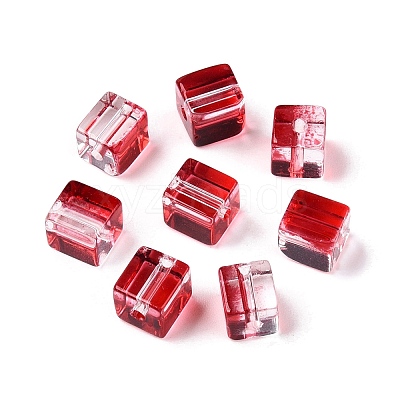 Baking Paint Transparent Glass Beads DGLA-N005-01A-09-1