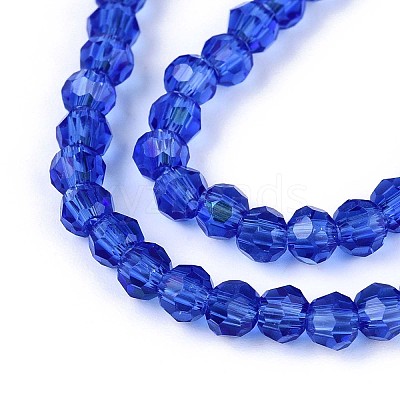 Electroplate Transparent Glass Beads Strands EGLA-A035-T4mm-L21-1