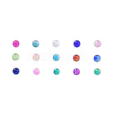 Spray Painted Crackle Glass Beads CCG-JQ0001-01-8mm-1