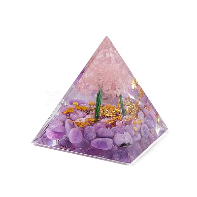 Orgonite Pyramid Resin Display Decorations DJEW-I017-01A-1
