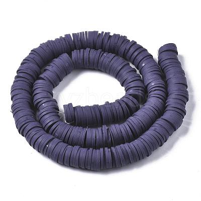Flat Round Handmade Polymer Clay Beads CLAY-R067-10mm-04-1