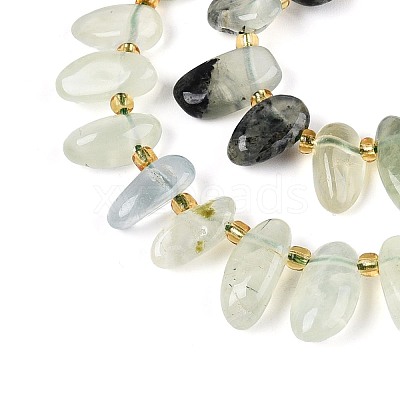 Natural Prehnite Beads Strands G-Z091-A44-1