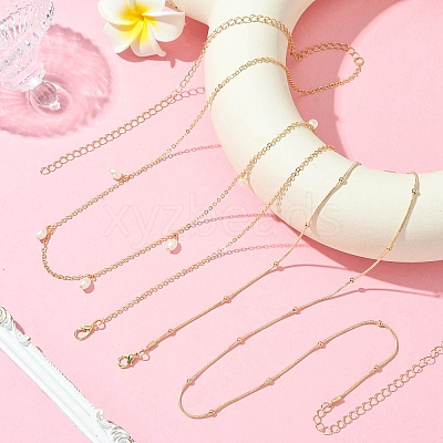 2Pcs Alloy Snake Chain Chain Belts Sets AJEW-CJC0015-005-1