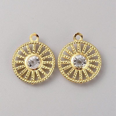 Iron Rhinestone Pendants IFIN-TAC0052-43D-1