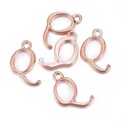 Alloy Letter Pendants PALLOY-X0037-68RG-1