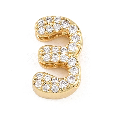 Brass Micro Pave Cubic Zirconia Pendants KK-B167-22G-3-1