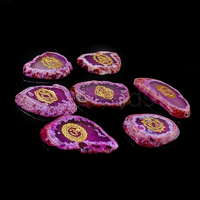 Chakra Natural Agate Nuggets Stone PW-WG57447-07-1