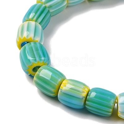 Handmade Lampwork Chevron Beads Strands LAMP-K041-01B-23-1