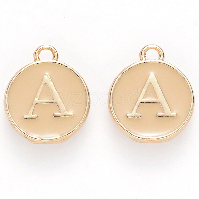 Golden Plated Alloy Enamel Charms X-ENAM-S118-06A-1